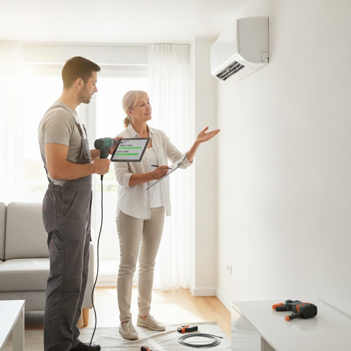 Installation d'une climatisation dans une maison individuelle